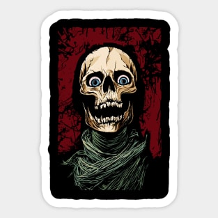 Laughing Skull with Scarf Sticker